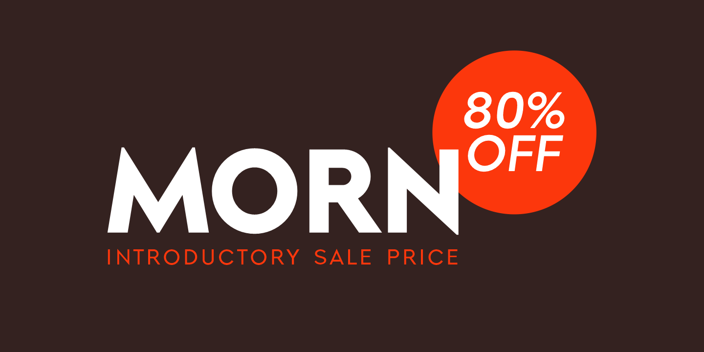 Пример шрифта Morn Extra Light